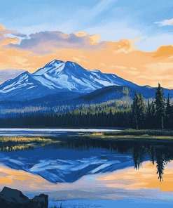 Oregon Mountain Landscapes Diamond Painting