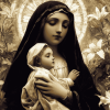 Our Lady Of The Ilies Vintage Diamond Painting