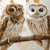 Owl Couple Diamond Painting Birds