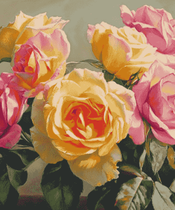 Peace Roses Blossom Diamond Painting