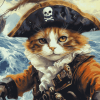 Pirate Cat Adventure Diamond Painting