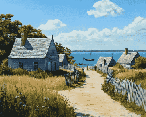 Plymouth Massachusetts Scenic Diamond Painting