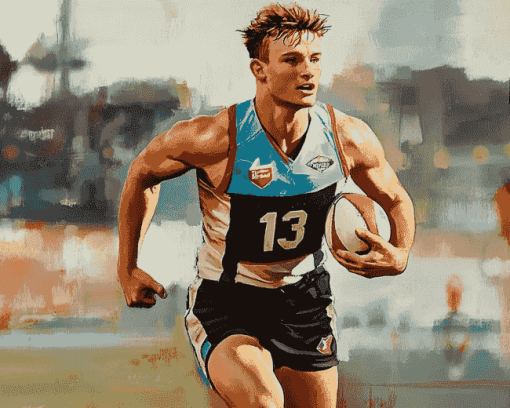 Port Adelaide Footballer Diamond Painting