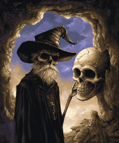 Pratchett Skull Art Diamond Painting