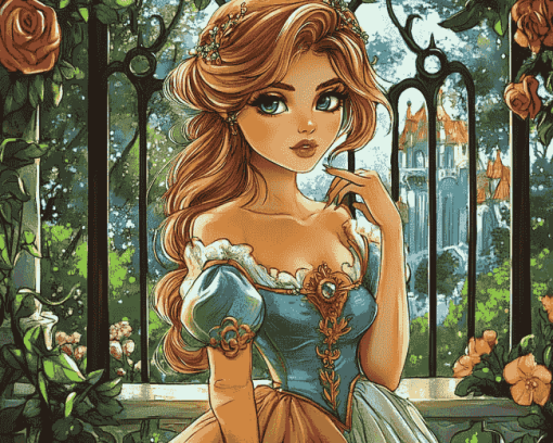 Pretty Princess Cartoons Diamond Painting