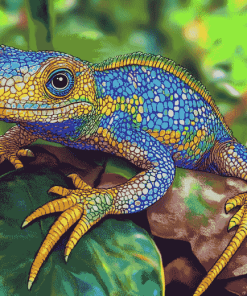 Psychedelic Chameleon Animation Diamond Painting