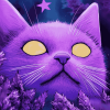 Purple Cartoon Kitties Diamond Painting