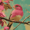 Purple Finch Bird Diamond Painting