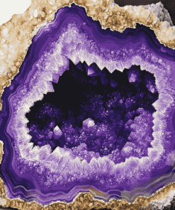 Purple Geode Stone Diamond Painting