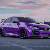 Purple Honda Hatchback Diamond Painting