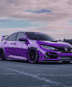 Purple Honda Hatchback Diamond Painting