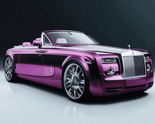 Purple Rolls Royce Luxury Diamond Painting