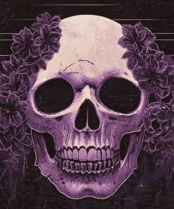 Purple Skull Skeleton Diamond Painting