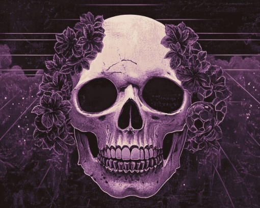 Purple Skull Skeleton Diamond Painting