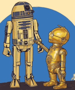 R2D2 and C3PO Robot Adventure Diamond Painting