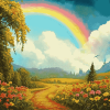 Rainbow Fields Diamond Painting