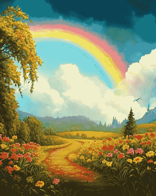 Rainbow Fields Diamond Painting