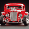 Red 32 Ford Coupe Engine Diamond Painting