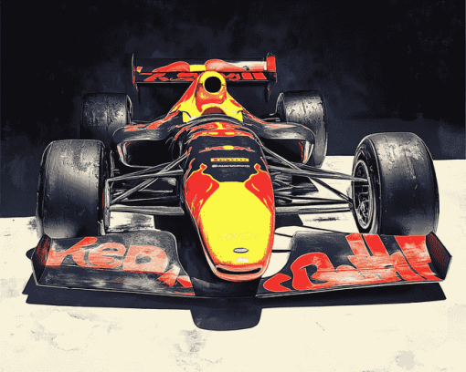 Red Bull Race Cars Diamond Painting