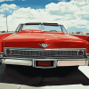 Red Cadillac Car Diamond Painting