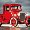 Red Ford Truck Diamond Painting