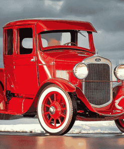 Red Ford Truck Diamond Painting