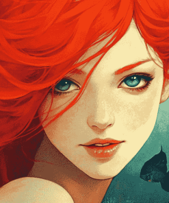 Red Hair Woman Animation Diamond Painting