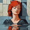 Red Hair Woman Diamond Painting