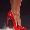 Red High Heels Animation Diamond Painting