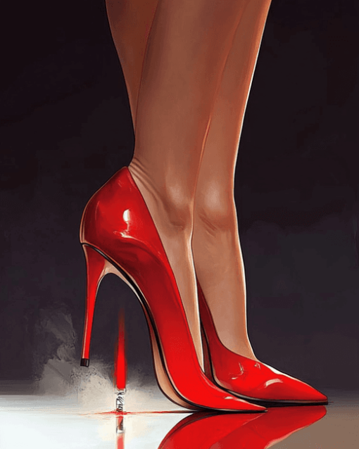 Red High Heels Animation Diamond Painting