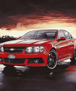 Red Holden Commodore Engines Diamond Painting