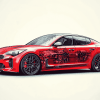 Red Kia Stinger Performance Diamond Painting