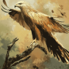 Red Kite Birds Diamond Painting