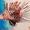 Red Lionfish Aquatic Diamond Painting