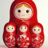 Red Nesting Doll Animation Diamond Painting