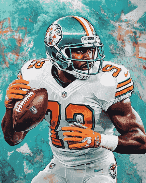 Reggie Bush Miami Dolphins Diamond Painting