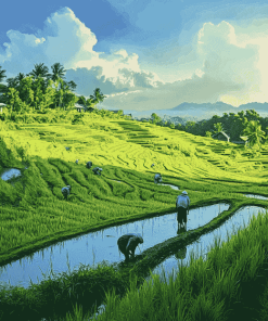 Rice Fields of Asia Diamond Painting