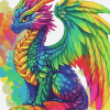 Rippled Rainbow Dragon Diamond Painting