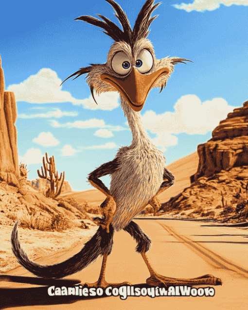 Roadrunner and Coyote Cartoon Diamond Painting