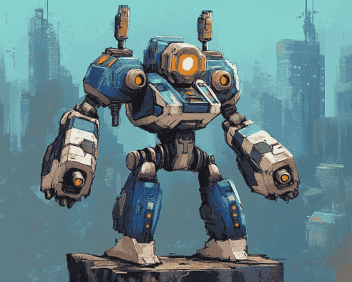 Robot Mecha Animation Diamond Painting