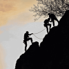 Rock Climbing Silhouettes Diamond Painting