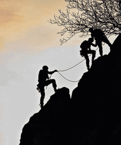 Rock Climbing Silhouettes Diamond Painting