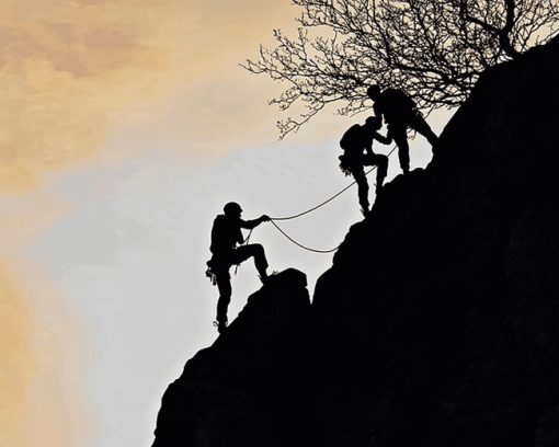 Rock Climbing Silhouettes Diamond Painting