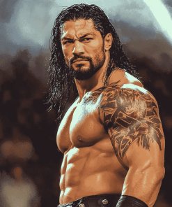 Roman Reigns WWE Champion Diamond Painting