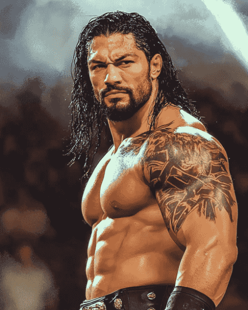 Roman Reigns WWE Champion Diamond Painting