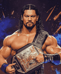 Roman Reigns WWE Champion Diamond Painting