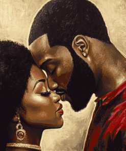 Romantic Afro Couple Diamond Painting