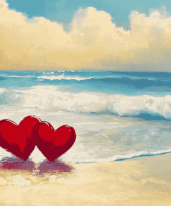 Romantic Beach Scene Diamond Painting