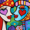 Romantic Britto Hearts Diamond Painting