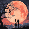 Romantic Couple Moon Diamond Painting